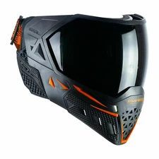 Empire EVS Paintball Mask - Black/Orange (Thermal Smoke & Clear Lens) NEW