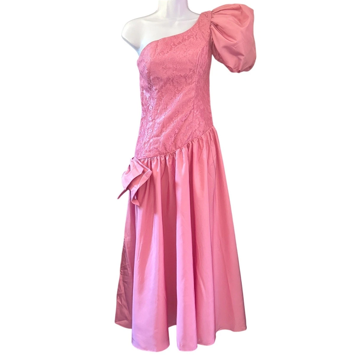 one shoulder 80s dress 80s One Shoulder Cut Out Dress