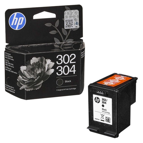 Original Tintenpatrone Hp 302 Schwarz Black F6U66AE FüR Deskjet 1110 2130 3630-image