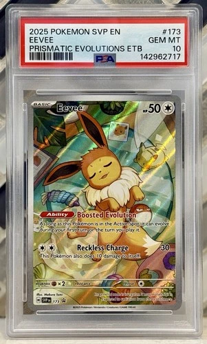 Eevee #173 PSA 10 Gem Mint Prismatic Evolutions ETB Black Star Promo Pokemon TCG