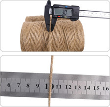 Natural Jute Twine 656ft 3mm,3Ply Twisted Thick Twine Rope Strong Jute String...