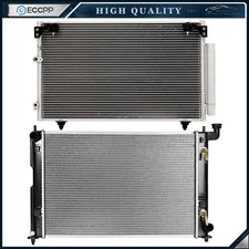 Aluminum Radiator & AC Condenser Cooling Kit For 05-10 Scion tC