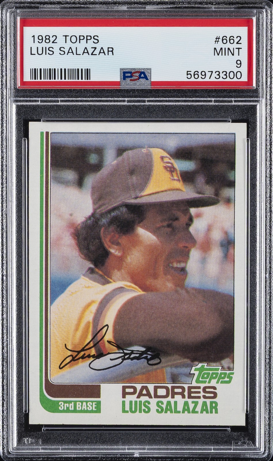 1982 TOPPS #662 LUIS SALAZAR PSA 9