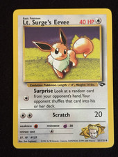 Lt. Surge's Eevee 51/132 - Gym Challenge - Unlimited Regular - WOTC 40 HP on eBay