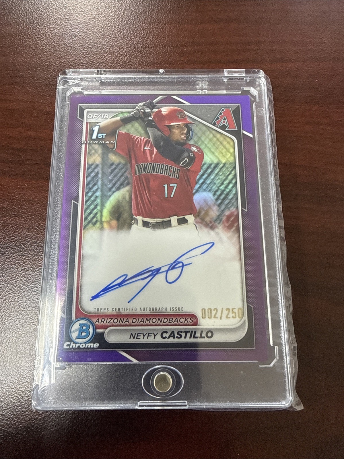 2024 Bowman Chrome #CPA-NC Neyfy Castillo Prospects Auto Purple Refractors #/250