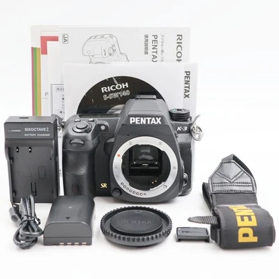 Cámara digital PENTAX K-3 SLR cuerpo obturador cuenta 1079 negro probado funcionando Japón - Imagen 1 de 4