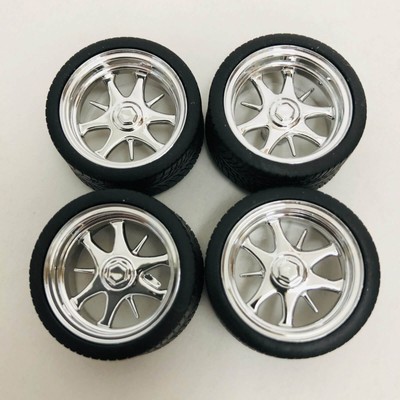 Pegasus 1/24-1/25 Scale Chrome Dagger's Wheels & Tires (4) 1226