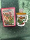 Vintage Avon Gaylord Gator Mug Cup Milk Glass Novelty Collectible 3 1/2" In Box