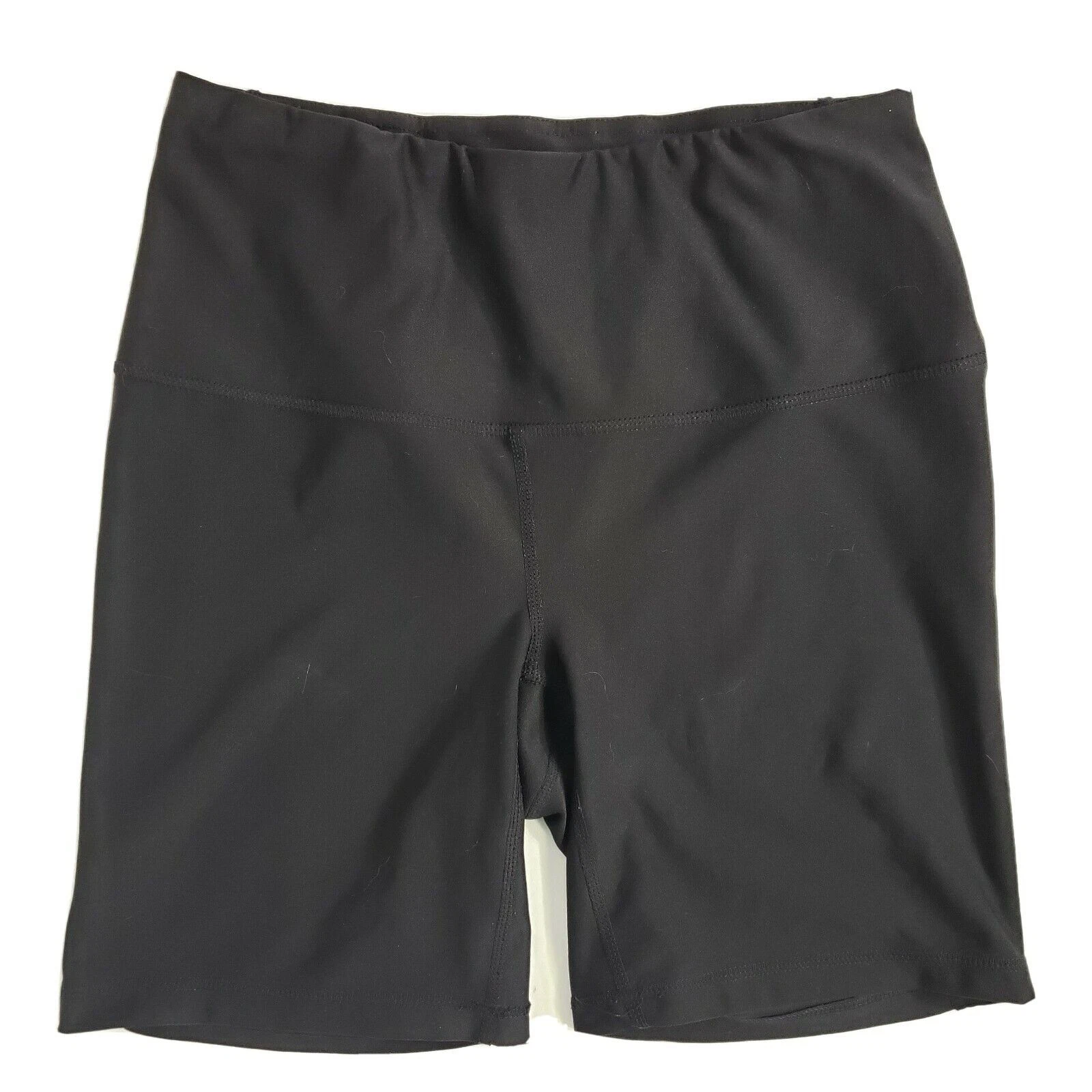 Reebok Womens Shorts Size Small Black Fitted Biker Compression Mid Rise Pull On