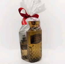 Bath & Body Works GOLDEN BERRY MISTLETOE 10oz Body Wash + Fragrance Spray 2.5oz