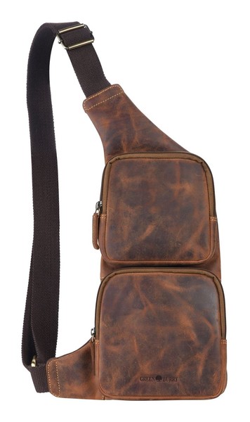 Greenburry Vintage Sling Bag Sling Bag Tasche Brown Braun Dunkelbraun Neu-image