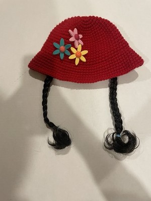 Colorful Kids Hat with Braids for Girls
