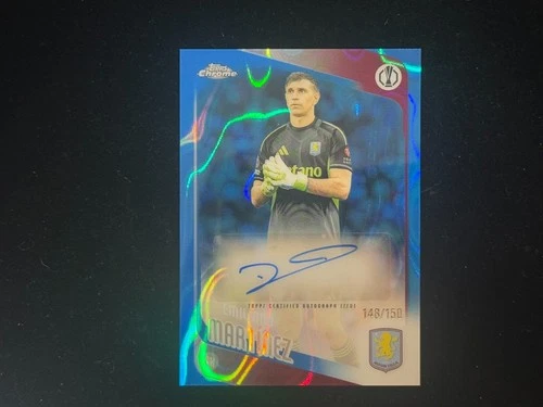 EMILIANO MARTINEZ 2025-26 TOPPS CHROME UEFA CLUB AUTO Blue/150#CA-EM ASTON VILLA