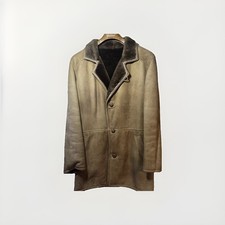 Giacca Cappotto Originale Shearling Vintage Montone Da Uomo - Taglia 46