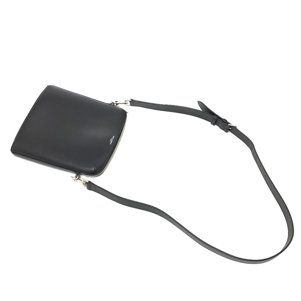 Borsa a tracolla logo Saint Laurent Paris borsa a tracolla pelle nero argento