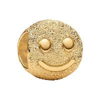 Pandora Schmuck Goldfarbener Charm GlüCkliches Gesicht Mini 764526C00