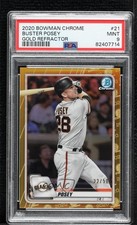 2020 Bowman Chrome Gold Refractor 22/50 Buster Posey #21 PSA 9 MINT q4j