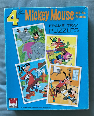 7 DISNEY/PLAYSKOOL Mickey Mouse & Friends/ANIMALS  Frame Tray Puzzles Vintage