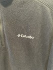 Columbia Men's Black Fleece 1/4 Zip Mock Neck Logo Pullover Sweatshirt M