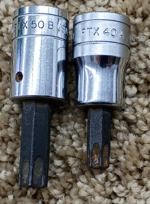 Snap-on T40 T50 FTX40A FTX50B 3/8'' Drive Torx Socket Driver  (2695)