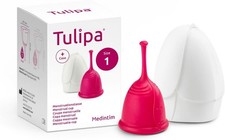 Tulipa Menstruationstasse aus TPE (thermoplastisches Elastomer), Gr. 1, 15 ml