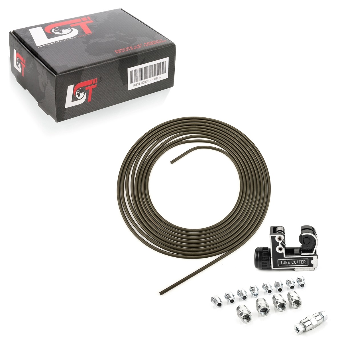 5M Steel Brake Line Set With 5 Connectors Ø 4.75Mm For Renault
