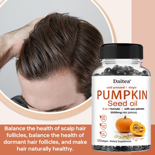 PumpkinSeed Oil Softgel3000mg-Maintains hair, urinary system and prostate health - Bild 9 von 15