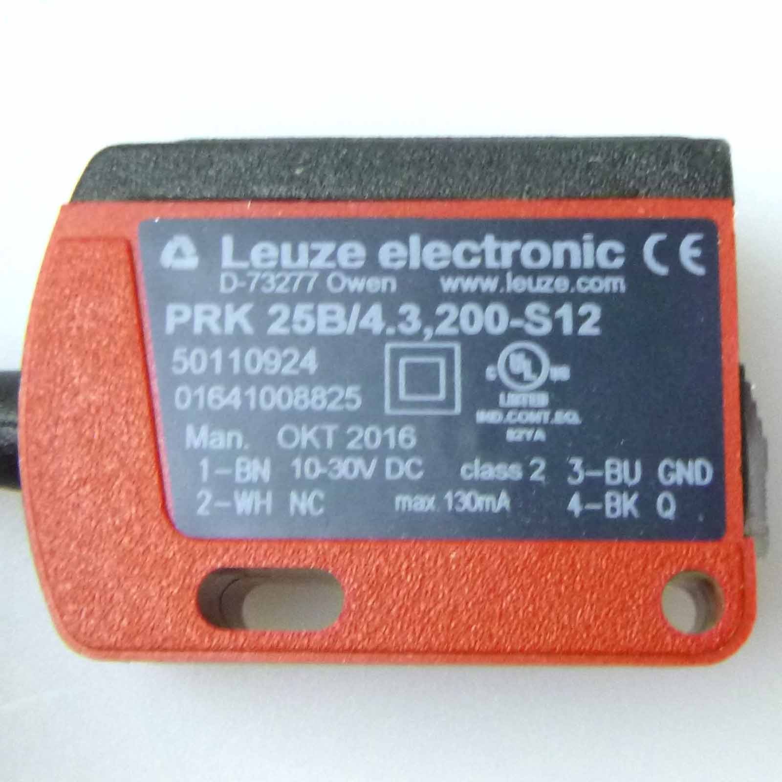 Leuze electronic retro-reflective photoelectric sensor PRK 25B/4.3,200-S12 50110924 original packaging