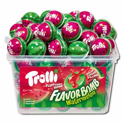 (20,17 /1kg) Trolli Flavor Bomb Watermelon, Fruchtgummi, 60 Stück