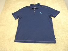 Tommy Bahama Island Zone Orlando Mesh Polo Shirt Mens Large Blue Marlin