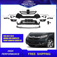 For 2017 2018 2019 Honda CRV Front Bumper Grille Complete Kit with Fog Lights