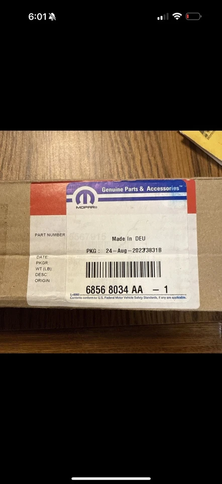 Inyector de combustible Mopar genuino 68568034AA 2022-2024 6,7 L RAM 3500 ¡NUEVO! Foto 2 de 2