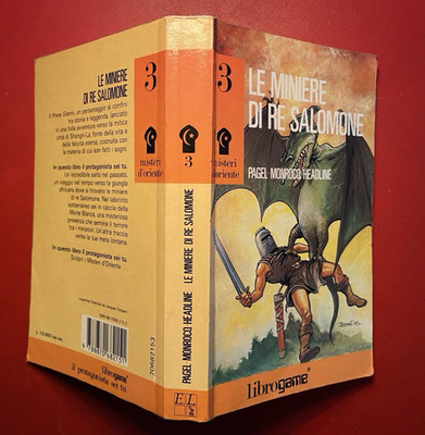 MISTERI D'ORIENTE n. 3 LE MINIERE DI RE SALOMONE E.Elle (1° Ed. 1989) LibroGame