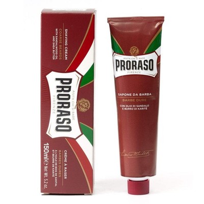 Proraso Shaving Cream Sandalwood with Shea Butter Tube Red