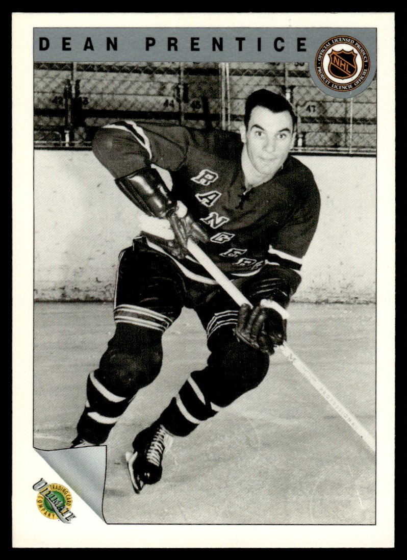 1991-92 Ultimate Original 6 French Dean Prentice New York Rangers #27
