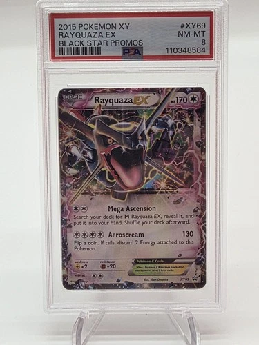 2015 POKEMON XY BLACK STAR PROMOS #XY69 RAYQUAZA EX PSA 8