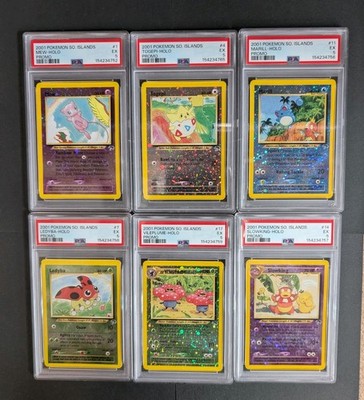 SWIRL POKEMON SOUTHERN ISLANDS REVERSE HOLO FOIL SET 6 Karten Alle PSA 5