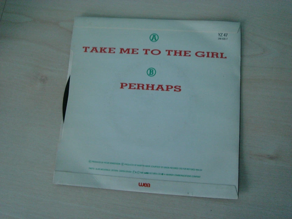 a5-THE ASSOCIATES-TAKE ME TO THE GIRL-UK 7" SINGLE-1982-NM-Electronic Synth-pop - Image 2 of 4