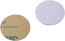 ETEKJOY 10 PCS Writable 125Khz RFID Sticker Coin Adhesive Back T5577 Proximity I