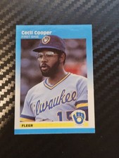 1987 Fleer Classic Miniatures - Cecil Cooper #22 Milwaukee Brewers 