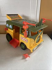 TMNT 1989 PLAYMATES PARTY WAGON VAN INCOMPLETE WITH PARTS  PRE-OWNED