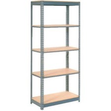 Industrial 5 Shelf Standard Duty Boltless Shelving Starter 48""Wx24""Dx84""H