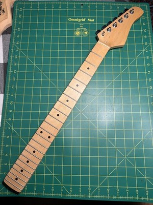Maple Guitar Neck Stainless 22 Frets Strt Part With Tuners