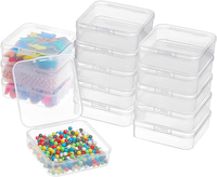 18 Pack Square Mini AufbewahrungsbehäLter Aus Transparentem Kunststoffperle Box