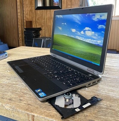 15.6'' Dell E6520/30 Vintage Windows XP Laptop i5 2ghz 4gb 250gb DVDRW + Floppy