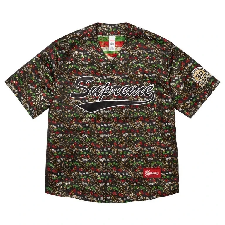 Supreme Floral Button-Up Casual Button-Down Shirts for Men for