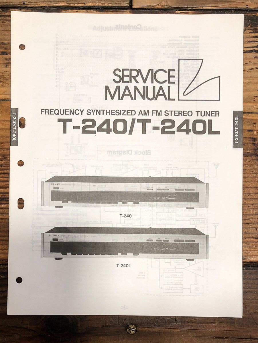 Luxman T-240 T-240L Tuner Service Manual *Original*