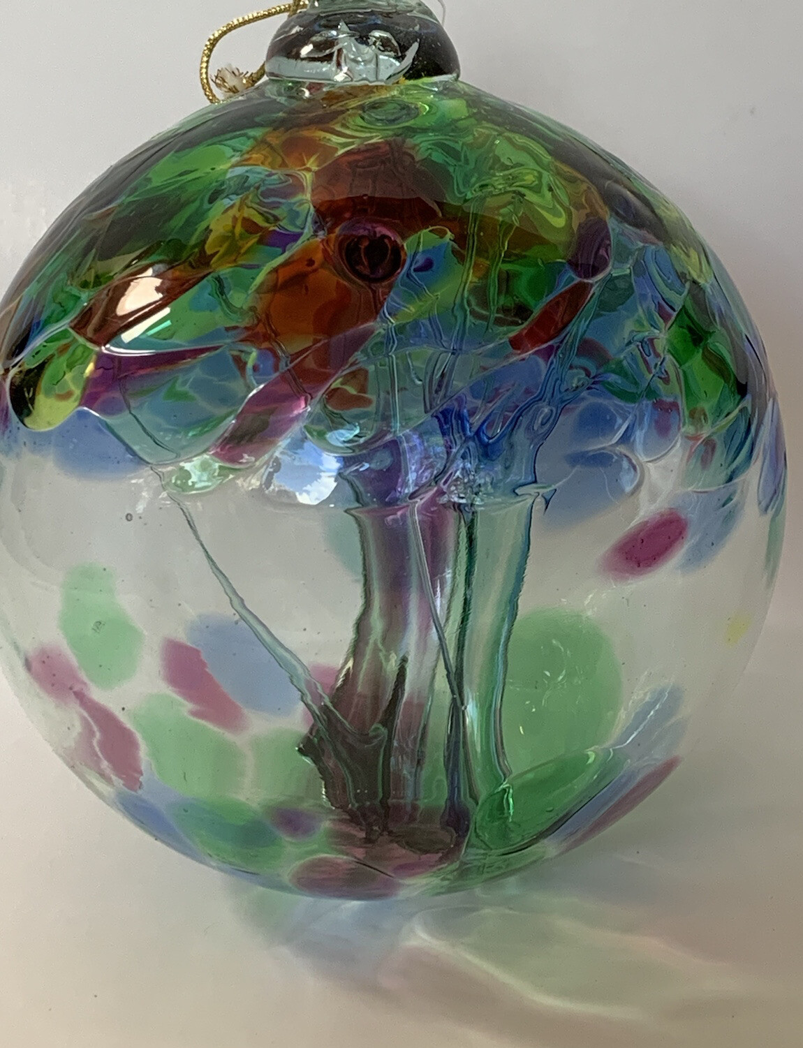 KITRAS Tree of Enchantment Life Family 6" Large Art Glass Ornament Ball eBay