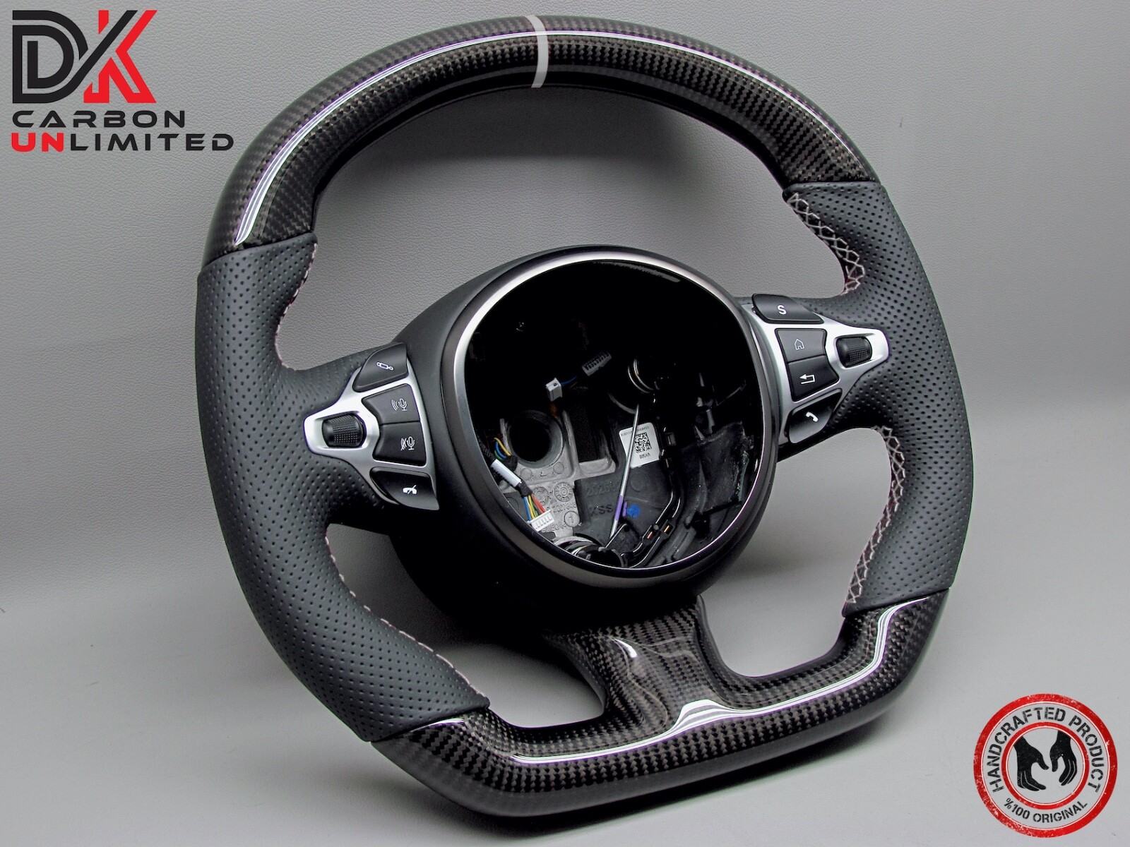 Aston Martin DBX Any Color Stitch & Ring Gloss or Matte Carbon Steering Wheel v3