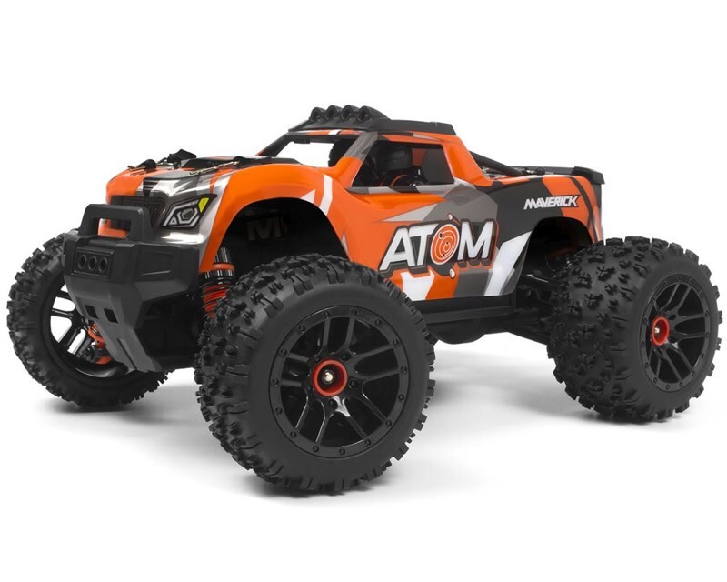 Maverick ATOM Electric Monster Truck 4WD 1:18 RTR Arancio MV150502 modellismo